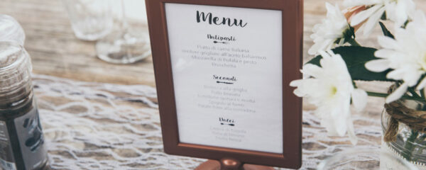 menus de mariage